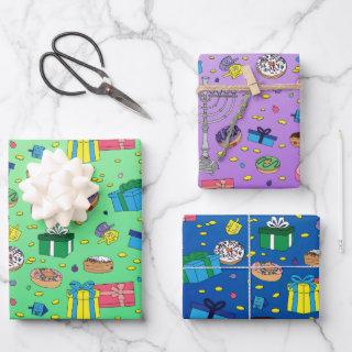 Hanukkah Pattern -  3 Flat Sheet