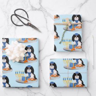 Hanukkah Tri-Colored Cavalier King Charles Spaniel  Sheets