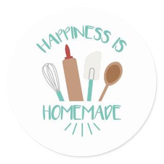Happiness is Homemade Classic Round Sticker