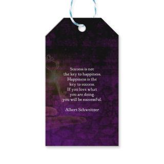 Happiness Is The Key To Success Uplifting Quote Gift Tags