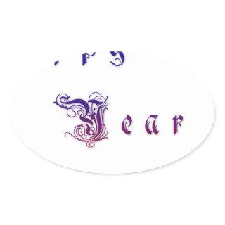 Happu New Year 2015 Hakuna Matata wishes.png Oval Sticker