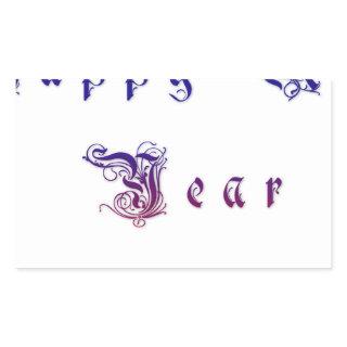Happu New Year 2015 Hakuna Matata wishes.png Rectangular Sticker