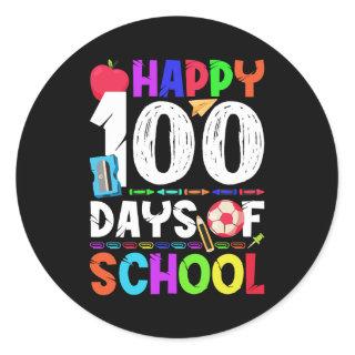 Happy 100 Days Of School - 100th Day of School Classic Round Sticker