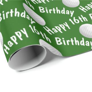 Happy 16th Birthday golf balls