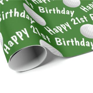 Happy 21st Birthday golf balls