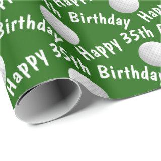 Happy 35th Birthday golf balls