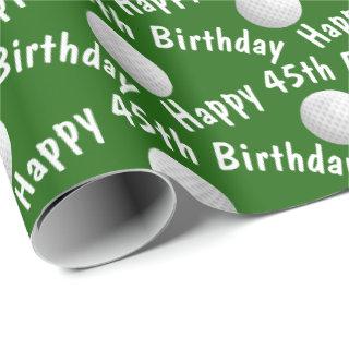 Happy 45th Birthday golf balls