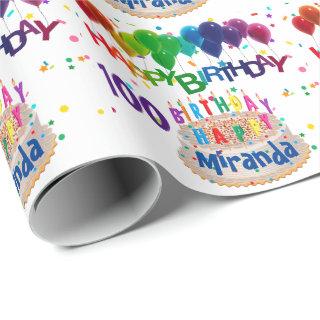 Happy Balloons Add NAME Any Age Birthday