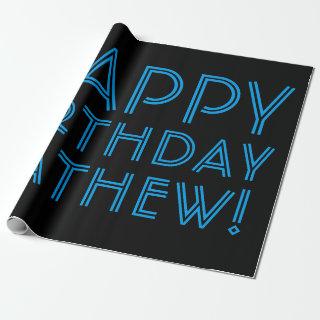 Happy Birthday (ANY NAME) | Blue & Black (or diy)