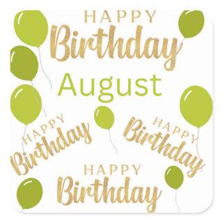 Happy birthday August Birthdays Sticker