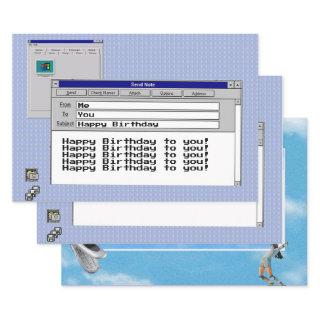 Happy Birthday Custom Windows 95 Computer Theme     Sheets
