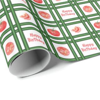 Happy Birthday - Fresh Tomato Pattern