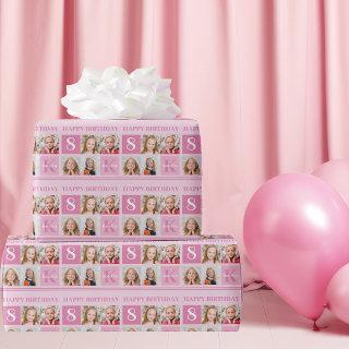Happy Birthday Girl Cute Custom Photo Collage Pink
