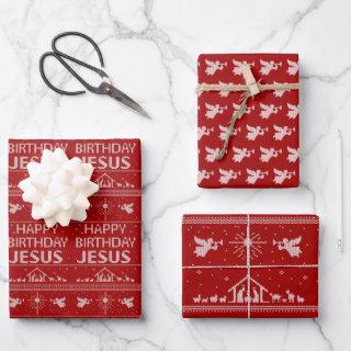 Happy Birthday Jesus Ugly Christmas Sweater Design  Sheets