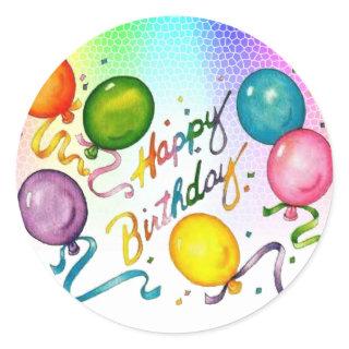 Happy Birthday Party Stickers