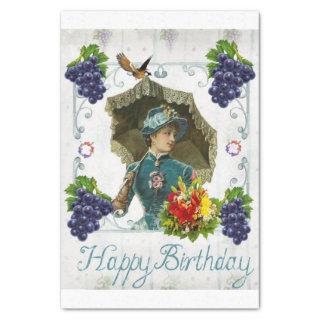 Happy Birthday Tissue Paper Victorian