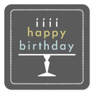 Happy Birthday Typography Stickers