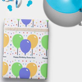 Happy Birthday  with Colored Balloon