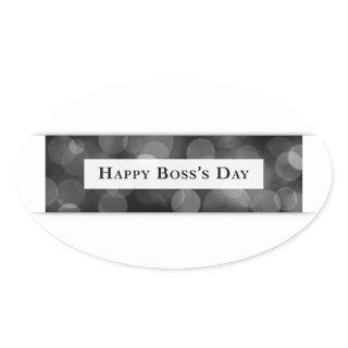 Happy Boss's Day (bokeh) Oval Sticker