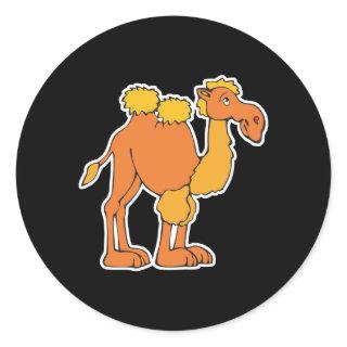 happy camel classic round sticker