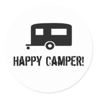 Happy Camper! Classic Round Sticker
