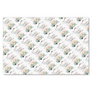 HAPPY CAMPER Cute Retro RV Tissue Paper