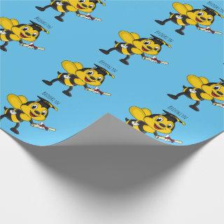 Happy cartoon bee graduation