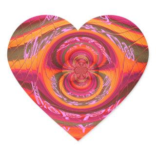 Happy Colors Merry Christmas Happy New Year  Desig Heart Sticker