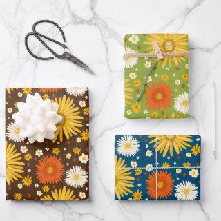 Happy Daisies Retro 70s Colorful Pattern  Sheets