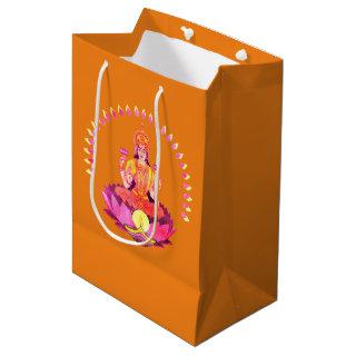 Happy Diwali - Deepalavi Lakshmi Goddess 1 Medium Gift Bag