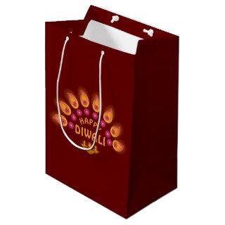 Happy Diwali Festival of Lights Hindu Medium Gift Bag