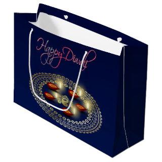 Happy Diwali Ganesha Rangoli - Large Gift Bag