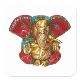 Happy DIWALI -  Thank you GANAPATI Ganesh Square Sticker