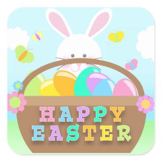 Happy Easter Bunny Stickers