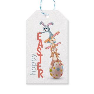 Happy Easter Cute Funny Modern Bunny Rabbit Egg Gift Tags