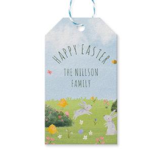 Happy Easter cute watercolor  Gift Tags