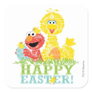 Happy Easter from Elmo & Big Bird Square Sticker