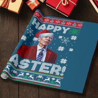 Happy Easter Funny Joe Biden Santa Christmas blue