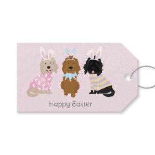Happy Easter Goldendoodle Dogs Gift Tags