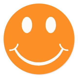 Happy Face Classic Round Sticker