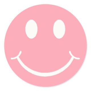 Happy Face Classic Round Sticker