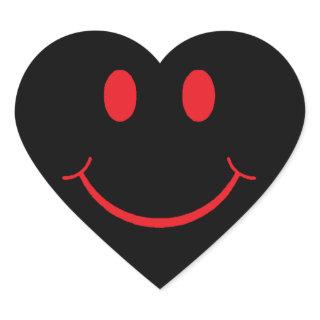 Happy Face Heart Heart Sticker