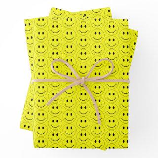Happy Face Yellow Pattern Tissue Paper