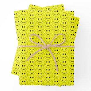 Happy Face Yellow Pattern Tissue Paper