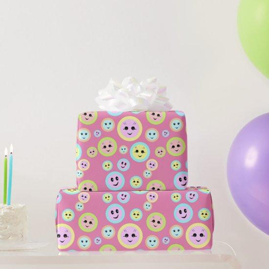 Happy faces in pastel - fun and cute