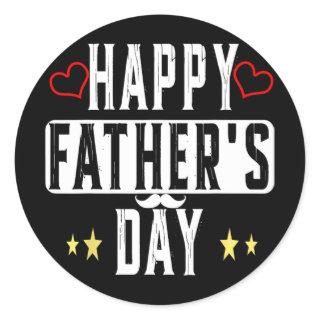 Happy Father&#39;s Day 2025 For Men Dad Grandpa Lo Classic Round Sticker