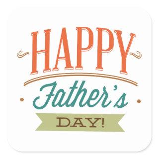 Happy Father’s Day Square Sticker