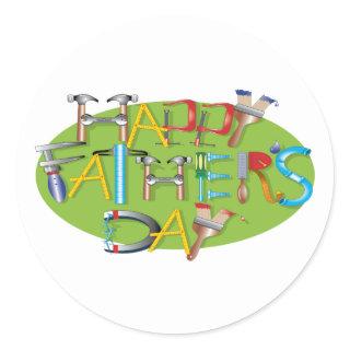 Happy Fathers Day Classic Round Sticker