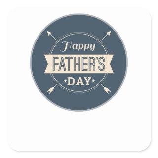 Happy Fathers Day Gift Present From Everyone Square Sticker