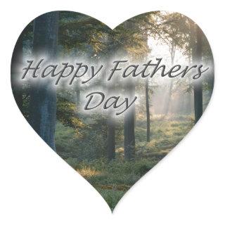 Happy Fathers Day Heart Sticker